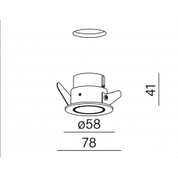 PUTT mini LED M930 41° wpust biały 38013-M930-WW-00-13 WYPRZEDAŻ